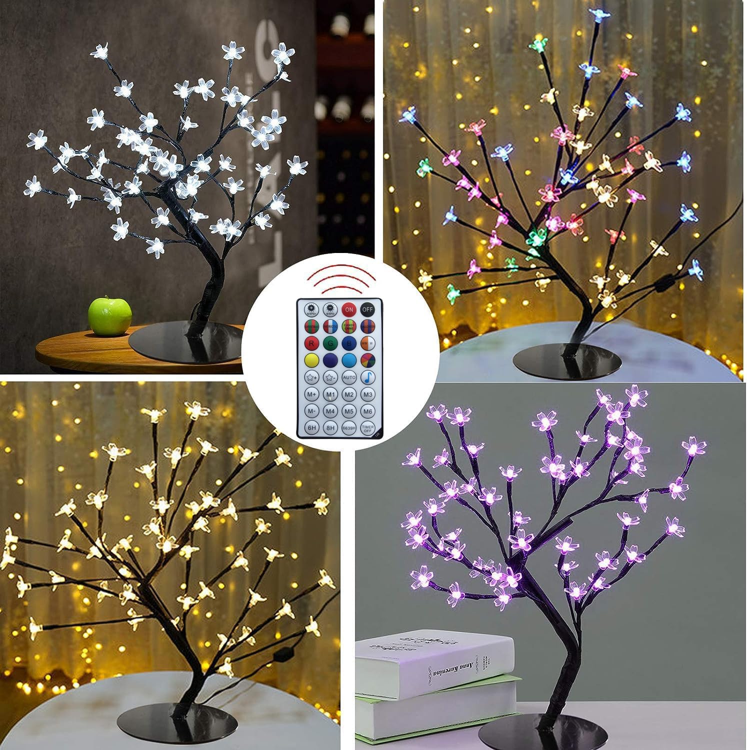 Ypdtacosu 48 LED Cherry Blossom Tree Light, 16 Color